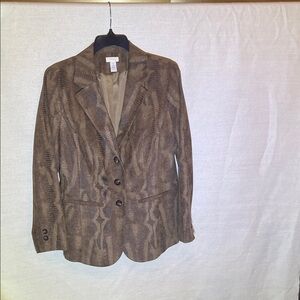 Chico's Brown Patterned Women's Blazer